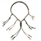 Hunting Decoy Rope Hunting Duck Call Lanyard Cord Hunter Game Whistle Lanyard Hunting Decoy Rope with 12 Adjustable Loops Rings