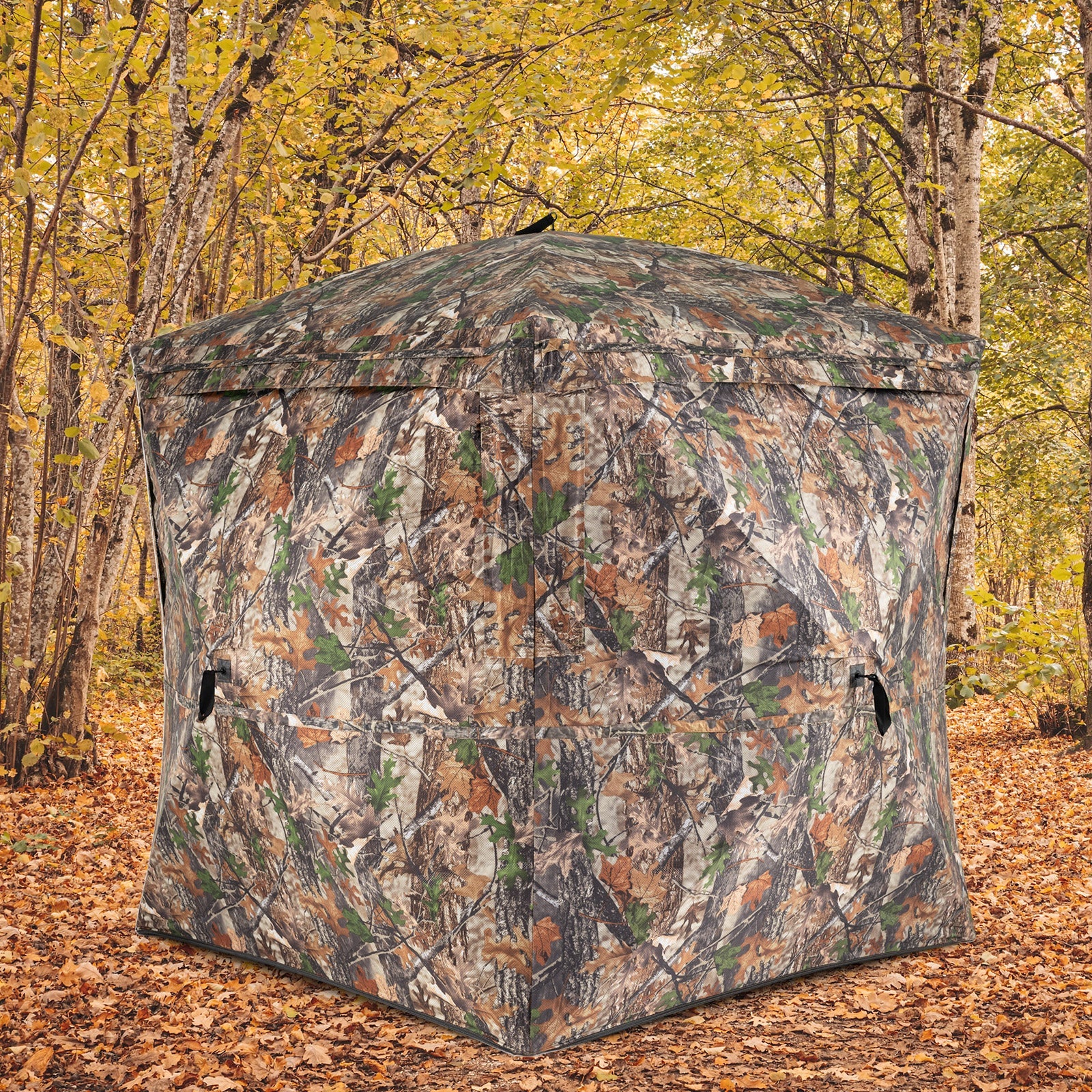 270° See Through Hunting Blind Tent with Silent Magnetic Door