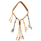 Hunting Decoy Rope Hunting Duck Call Lanyard Cord Hunter Game Whistle Lanyard Hunting Decoy Rope with 12 Adjustable Loops Rings