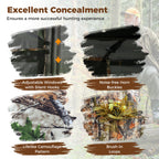 2-6 Person Side-by-Side Hunting Blinds Double One-way See-through Ground Blinds