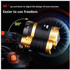3 LED XM-L T6 Waterproof Headlamp LED Torch Flashlight