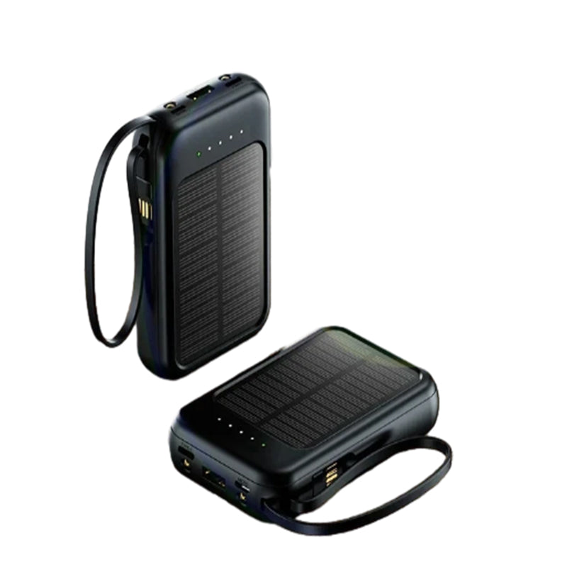 Mini solar power bank comes with a 20000mAh