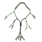 Hunting Decoy Rope Hunting Duck Call Lanyard Cord Hunter Game Whistle Lanyard Hunting Decoy Rope with 12 Adjustable Loops Rings