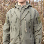 Hunting Decoy Rope Hunting Duck Call Lanyard Cord Hunter Game Whistle Lanyard Hunting Decoy Rope with 12 Adjustable Loops Rings