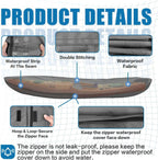 600D Kayak Cover: Upgraded Zipper Closure Waterproof Canoe Outdoor Storage Bag