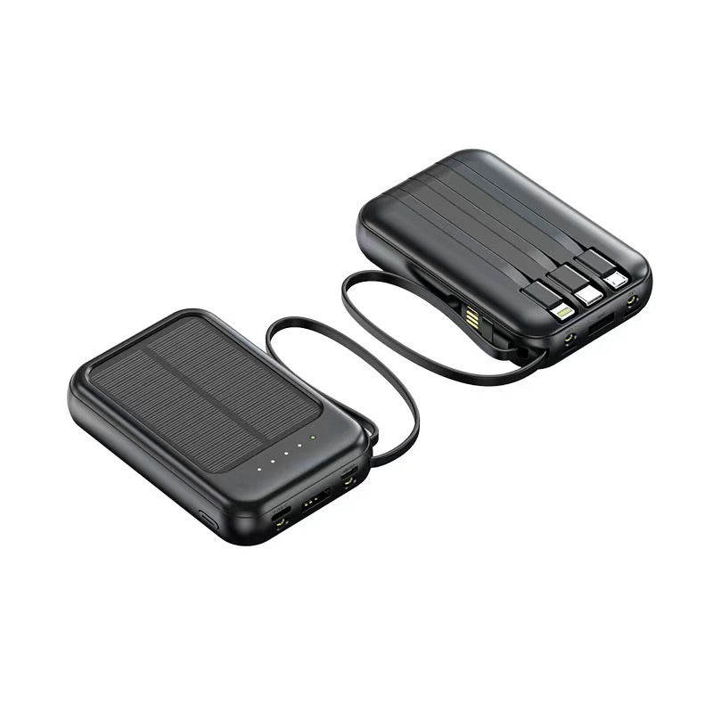 Mini solar power bank comes with a 20000mAh