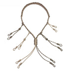 Hunting Decoy Rope Hunting Duck Call Lanyard Cord Hunter Game Whistle Lanyard Hunting Decoy Rope with 12 Adjustable Loops Rings
