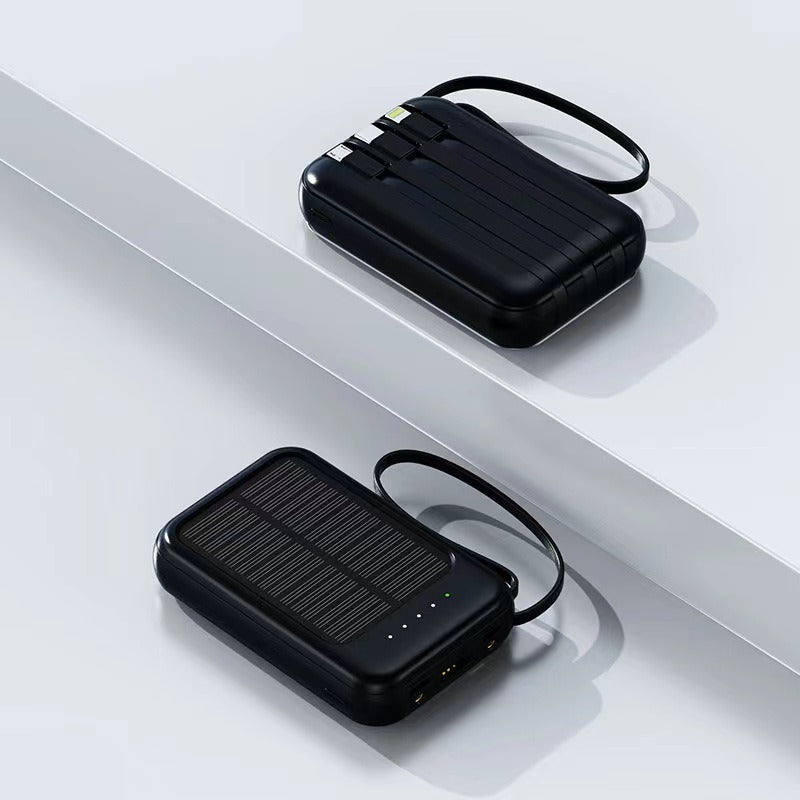 Mini solar power bank comes with a 20000mAh