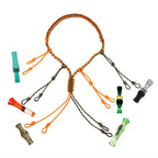 Hunting Decoy Rope Hunting Duck Call Lanyard Cord Hunter Game Whistle Lanyard Hunting Decoy Rope with 12 Adjustable Loops Rings
