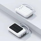 Mini solar power bank comes with a 20000mAh