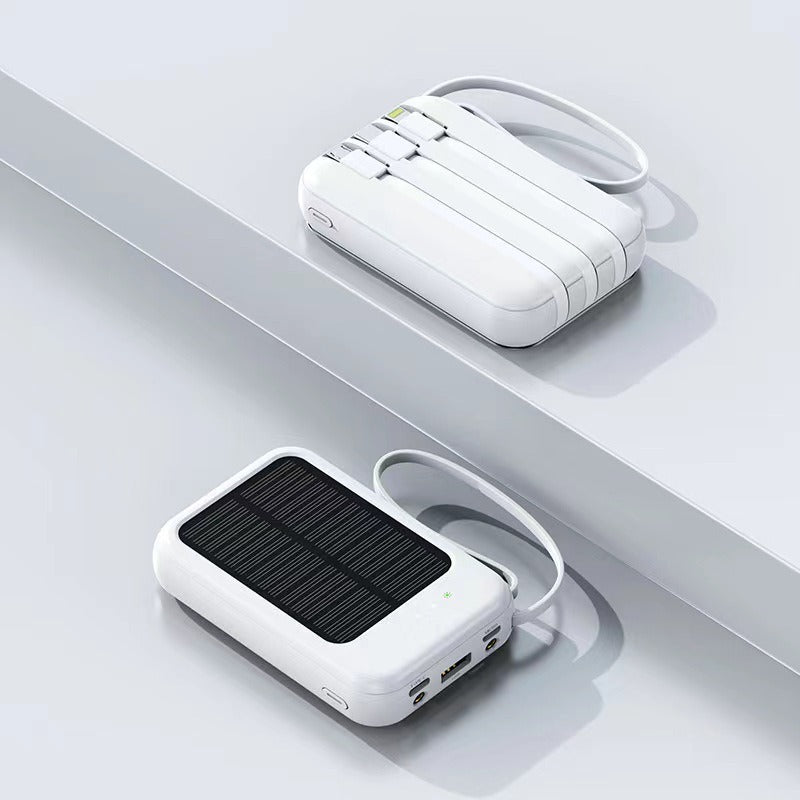 Mini solar power bank comes with a 20000mAh