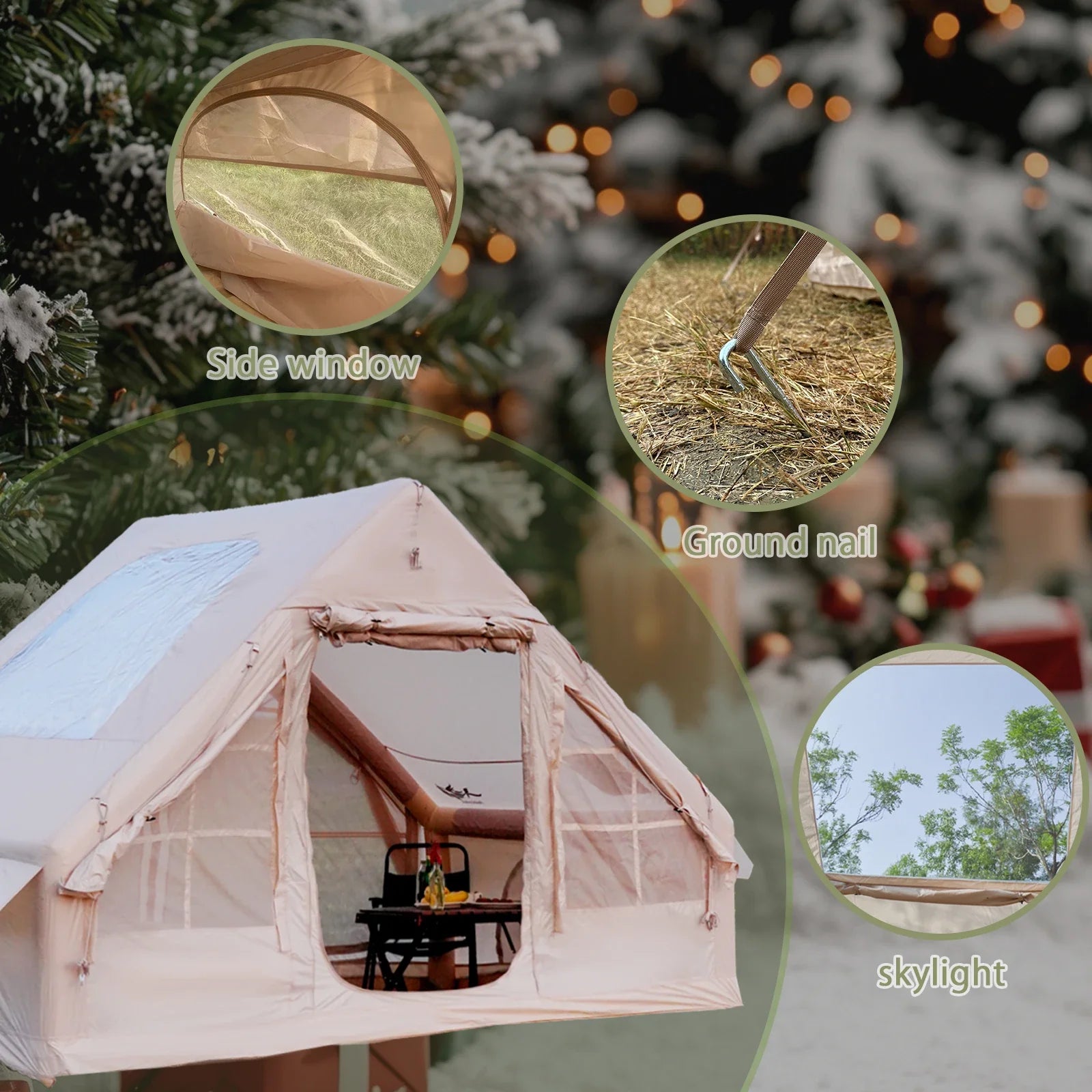 Pakicetus Inflatable Camping Tent Quick Setup Air Frame Shelter