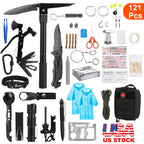 121Pcs Survival Kits Professional Emergency Survival Gear Tactical First Aid Kit Supplies for Outdoor Adventure Camping Hiking Hunting