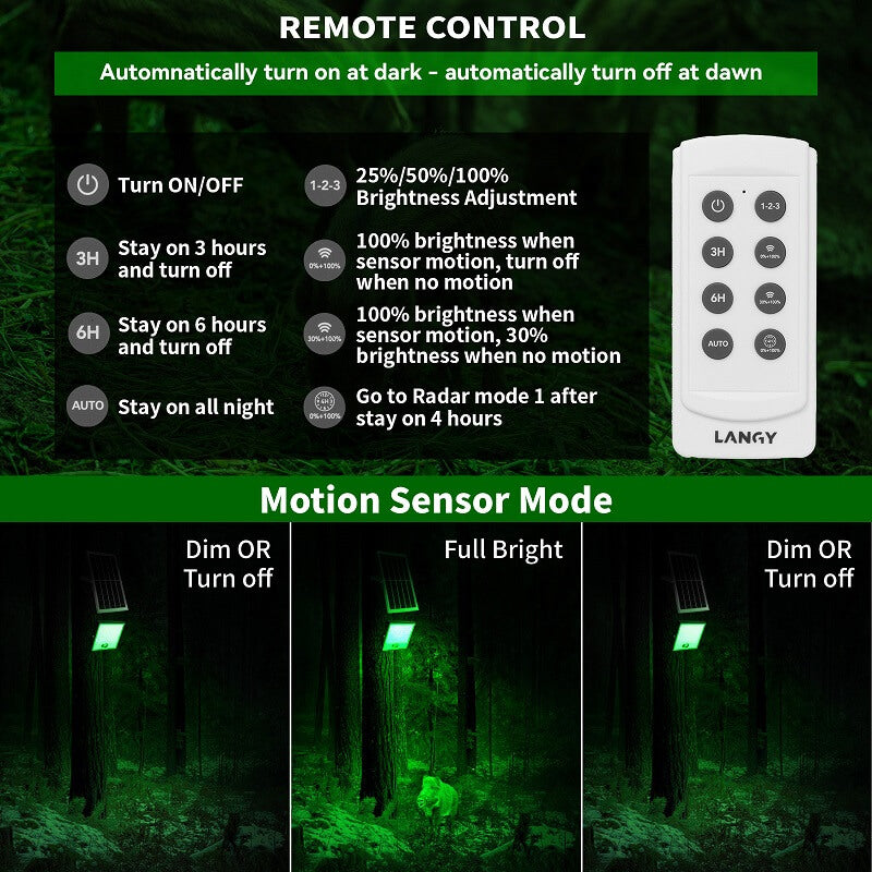Solar Green Floodlight for Night Hunting