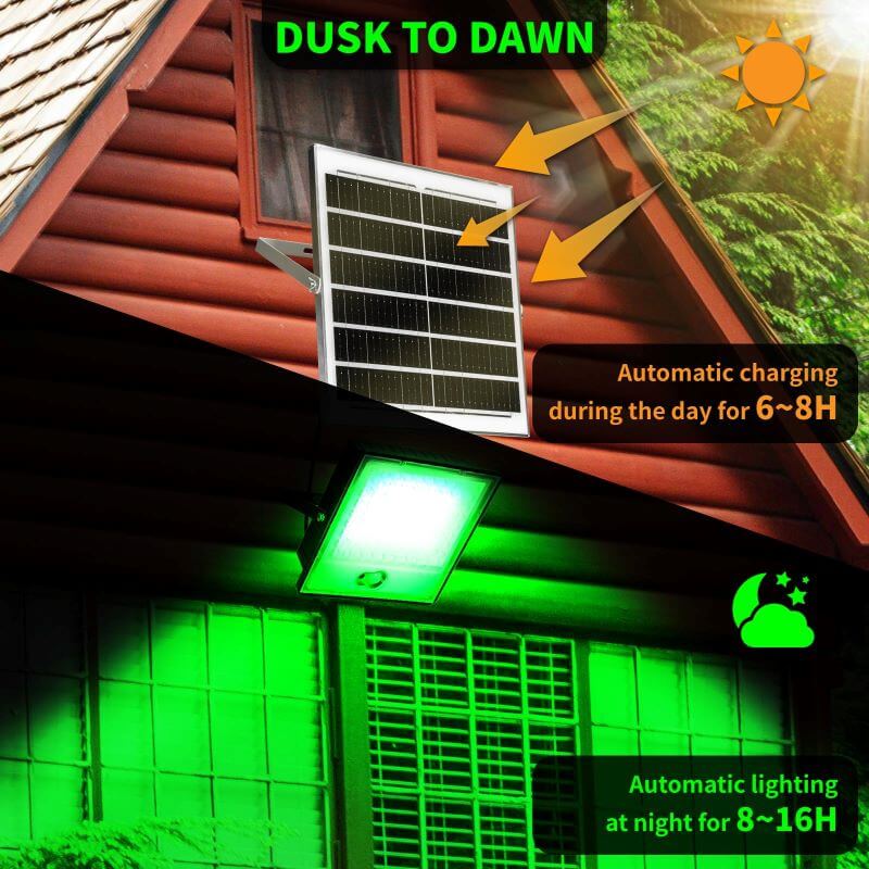 Solar Green Floodlight for Night Hunting