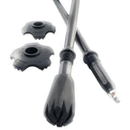Travel Folding Walking & Hiking Poles - 13.5 in with Rubber Feet, Baskets, and Bag - Available in 3 Sizes and Choice of Grips